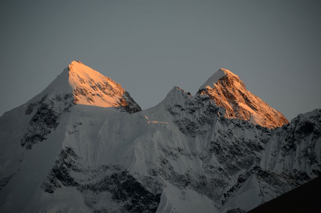 36 Gasherbrum II, Gasherbrum III North Faces At Sunset From Gasherbrum North Base Camp In China